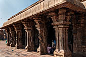 The great Chola temples of Tamil Nadu - The Brihadishwara Temple of Thanjavur. Brihadnayaki Temple (Amman temple)  the porch of the mandapa. 